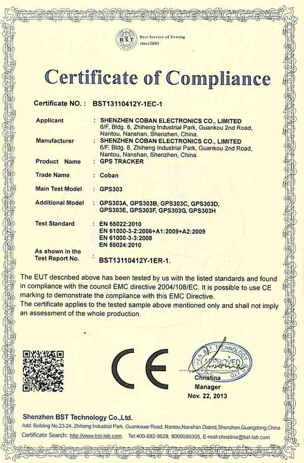 nos certificats butkm gps pour voiture maroc